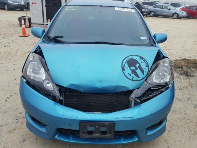 JHMGE8G56DC044670 - 2013 HONDA FIT SPORT BLUE photo 9