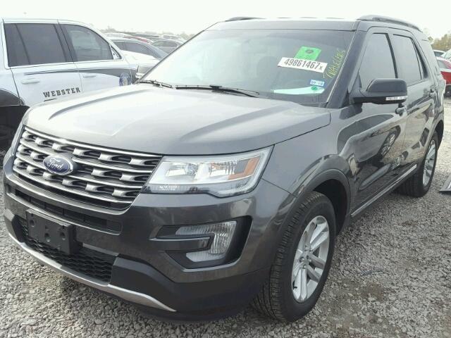 1FM5K7D83HGC44961 - 2017 FORD EXPLORER X GRAY photo 2