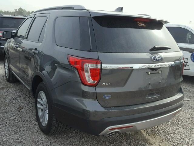 1FM5K7D83HGC44961 - 2017 FORD EXPLORER X GRAY photo 3