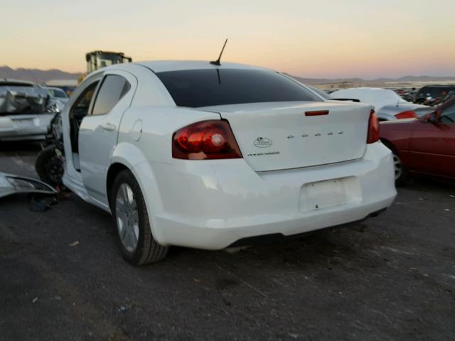 1C3CDZAB6DN725766 - 2013 DODGE AVENGER SE WHITE photo 3