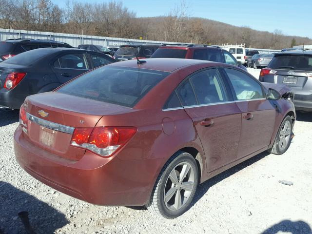 1G1PE5SB4D7144104 - 2013 CHEVROLET CRUZE LT RED photo 4