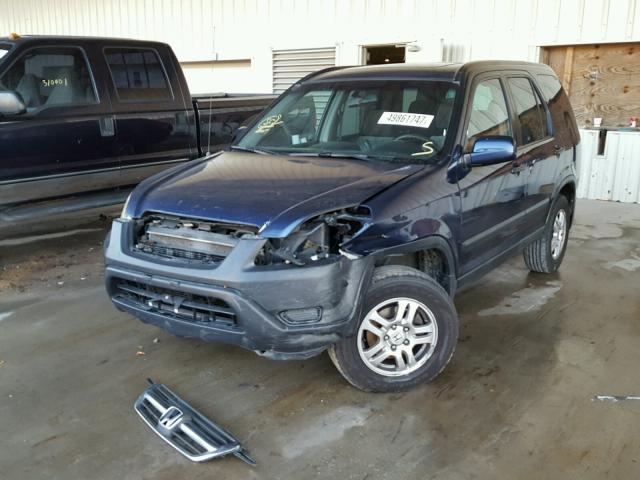 SHSRD78804U257416 - 2004 HONDA CR-V EX BLUE photo 2