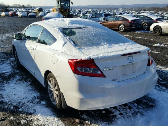 2HGFG3B06CH539955 - 2012 HONDA CIVIC EXL WHITE photo 3