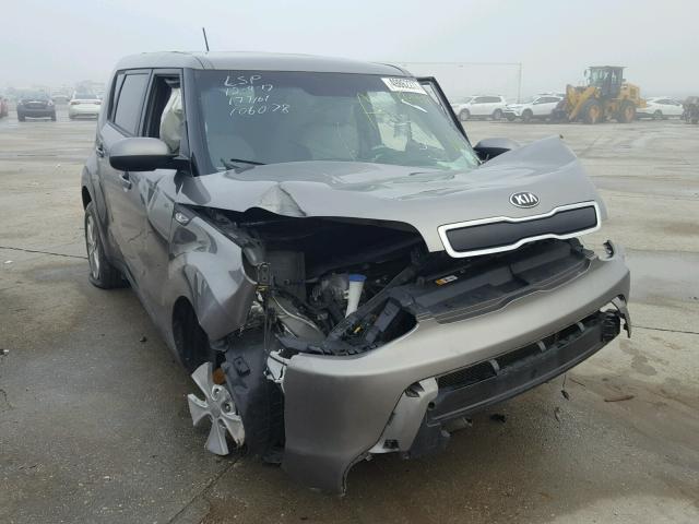 KNDJN2A26E7106078 - 2014 KIA SOUL GRAY photo 1