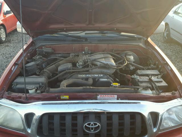 5TEHN72N72Z081281 - 2002 TOYOTA TACOMA DOU RED photo 7