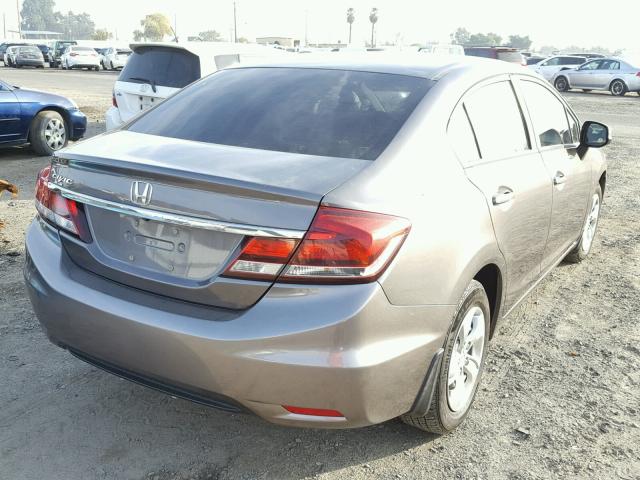 19XFB2F58DE247699 - 2013 HONDA CIVIC LX CHARCOAL photo 4