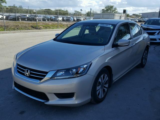 1HGCR2F30EA286595 - 2014 HONDA ACCORD LX GOLD photo 2