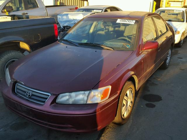 4T1BG22K91U097784 - 2001 TOYOTA CAMRY CE MAROON photo 2