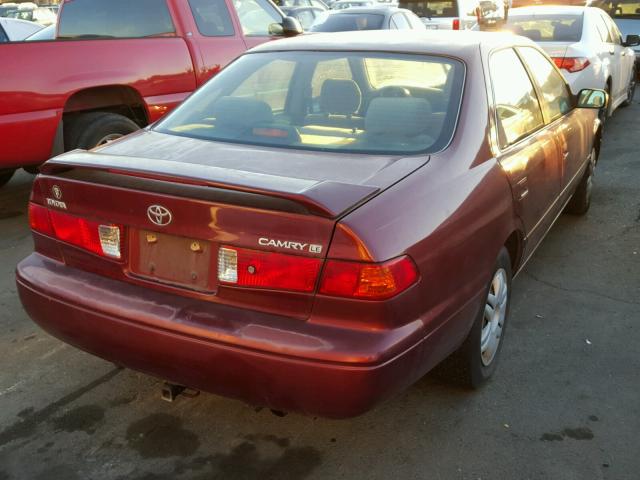 4T1BG22K91U097784 - 2001 TOYOTA CAMRY CE MAROON photo 4