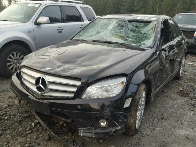 WDDGF54X48F152248 - 2008 MERCEDES-BENZ C 300 BLACK photo 2