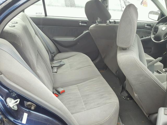 2HGES16564H640841 - 2004 HONDA CIVIC LX BLUE photo 6