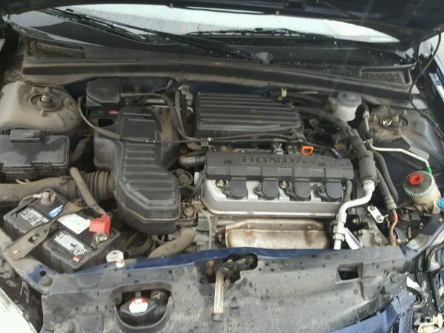 2HGES16564H640841 - 2004 HONDA CIVIC LX BLUE photo 7