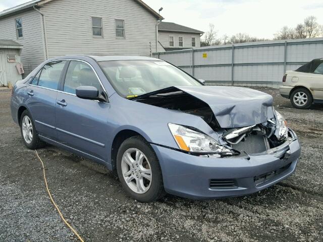 1HGCM56737A069824 - 2007 HONDA ACCORD EX BLUE photo 1