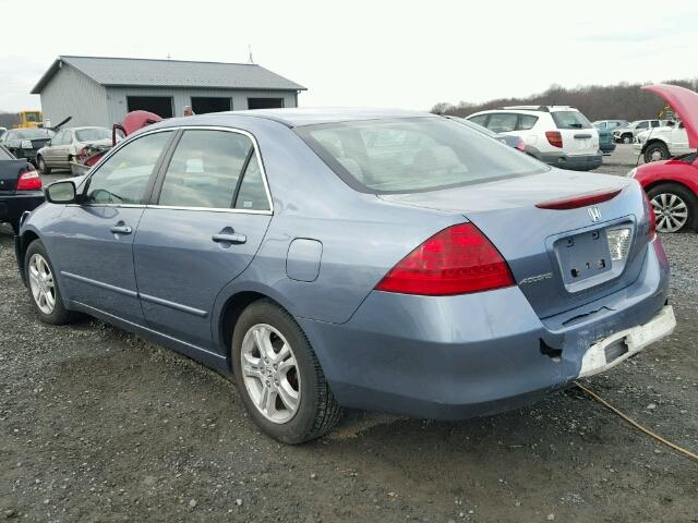 1HGCM56737A069824 - 2007 HONDA ACCORD EX BLUE photo 3