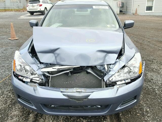 1HGCM56737A069824 - 2007 HONDA ACCORD EX BLUE photo 7