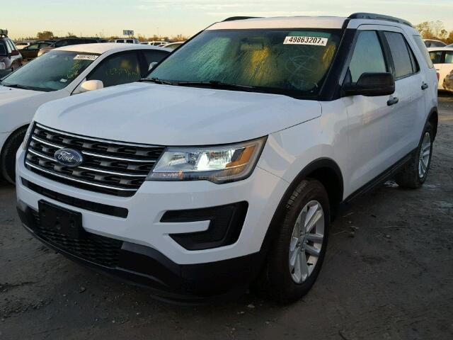 1FM5K7B81HGC61390 - 2017 FORD EXPLORER WHITE photo 2