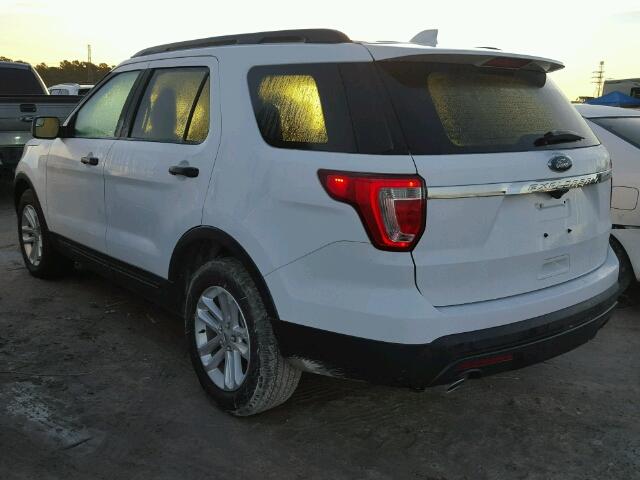 1FM5K7B81HGC61390 - 2017 FORD EXPLORER WHITE photo 3