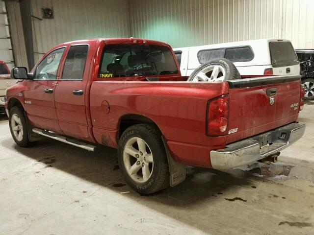 1D7HU18238J204029 - 2008 DODGE RAM 1500 S RED photo 3