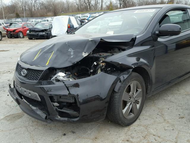 KNAFU6A29C5598174 - 2012 KIA FORTE EX BLACK photo 9