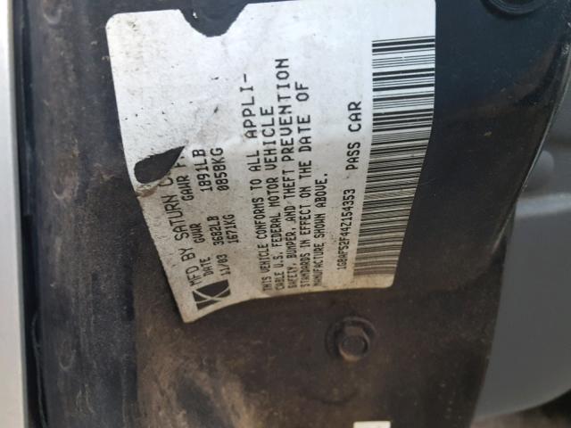 1G8AF52F44Z154353 - 2004 SATURN ION LEVEL SILVER photo 10