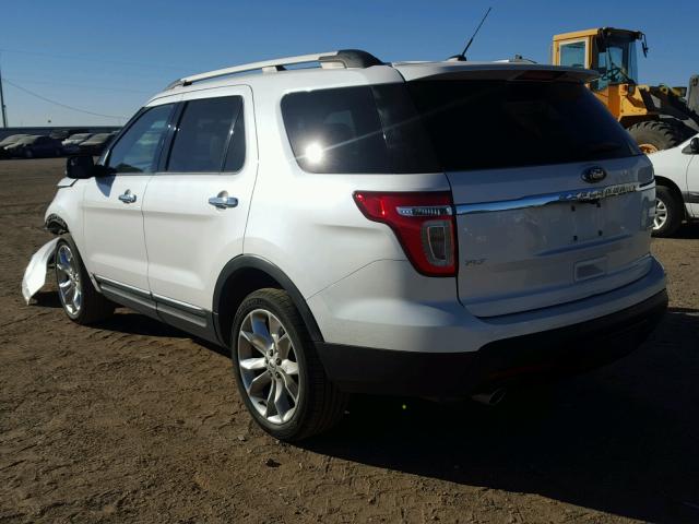 1FM5K7D8XDGB19658 - 2013 FORD EXPLORER X WHITE photo 3