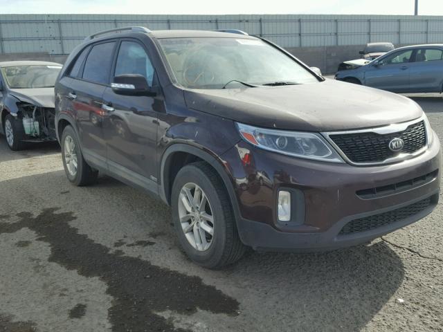 5XYKTCA6XFG637243 - 2015 KIA SORENTO LX BURGUNDY photo 1