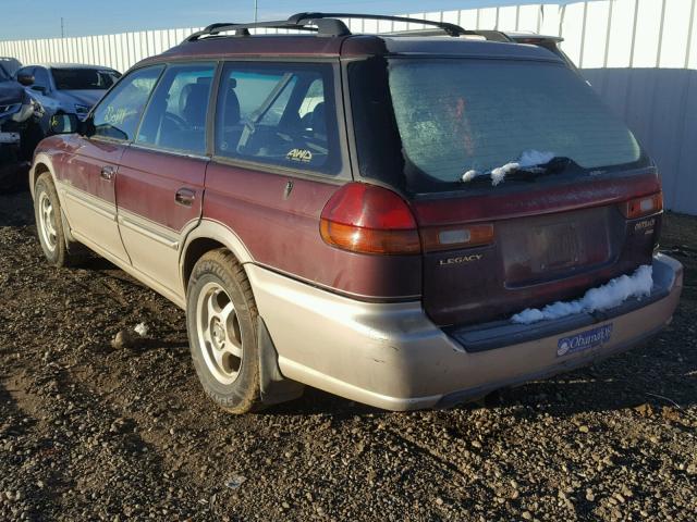 4S3BG6856X7658964 - 1999 SUBARU LEGACY OUT BURGUNDY photo 3