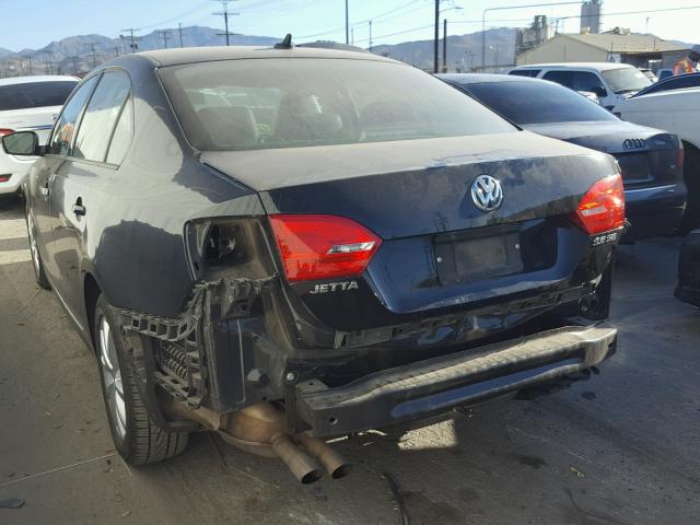 3VWDP7AJ9CM401557 - 2012 VOLKSWAGEN JETTA SE 黑色 照片 3
