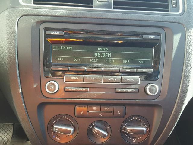 3VWDP7AJ9CM401557 - 2012 VOLKSWAGEN JETTA SE 黑色 照片 9