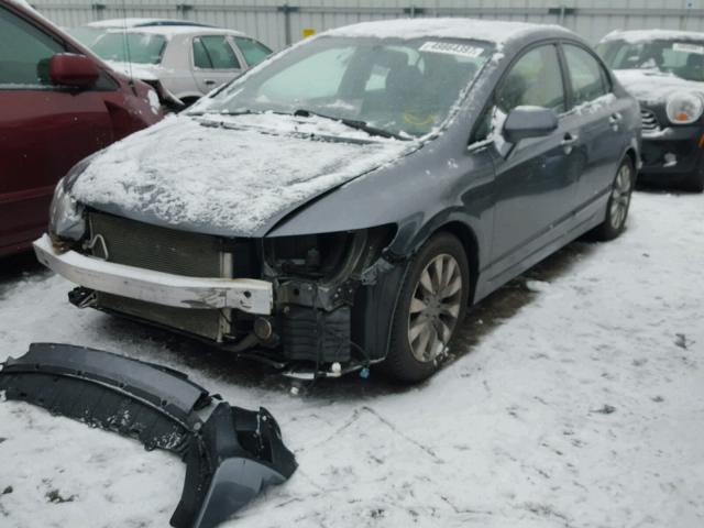 19XFA1F90AE021264 - 2010 HONDA CIVIC EXL SILVER photo 2