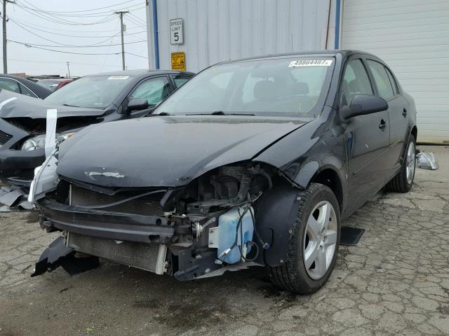 1G1AL58F487317969 - 2008 CHEVROLET COBALT LT BLACK photo 2