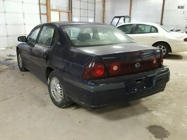 2G1WF55KXY9152247 - 2000 CHEVROLET IMPALA BLUE photo 3