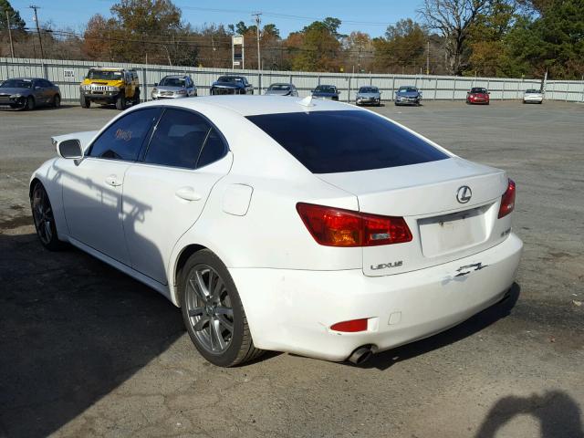 JTHBK262985065353 - 2008 LEXUS IS 250 WHITE photo 3