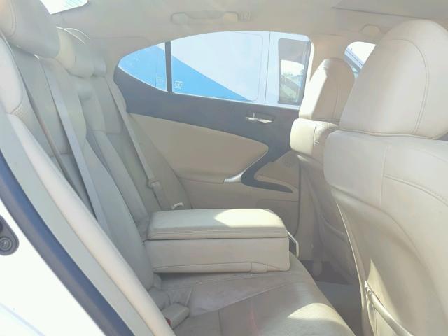 JTHBK262985065353 - 2008 LEXUS IS 250 WHITE photo 6