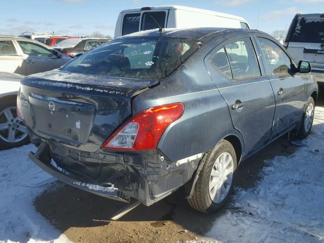 3N1CN7AP3FL931030 - 2015 NISSAN VERSA S GREEN photo 4