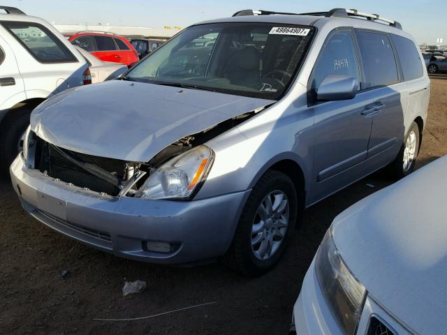 KNDMB233576189149 - 2007 KIA SEDONA EX SILVER photo 2