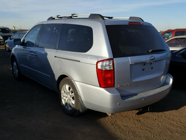 KNDMB233576189149 - 2007 KIA SEDONA EX SILVER photo 3