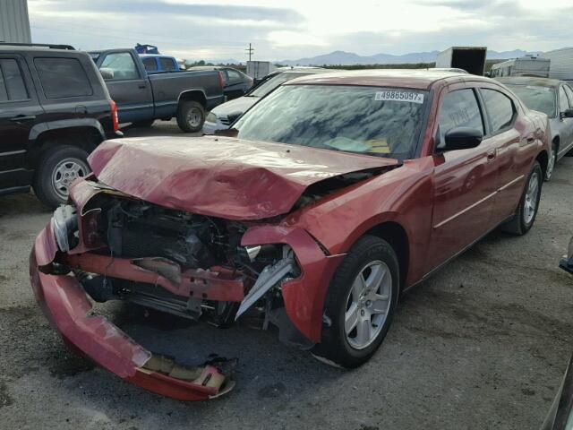 2B3KA43G17H856856 - 2007 DODGE CHARGER SE RED photo 2