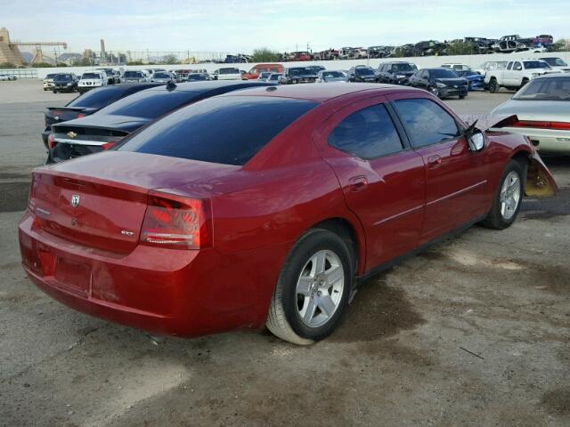 2B3KA43G17H856856 - 2007 DODGE CHARGER SE RED photo 4