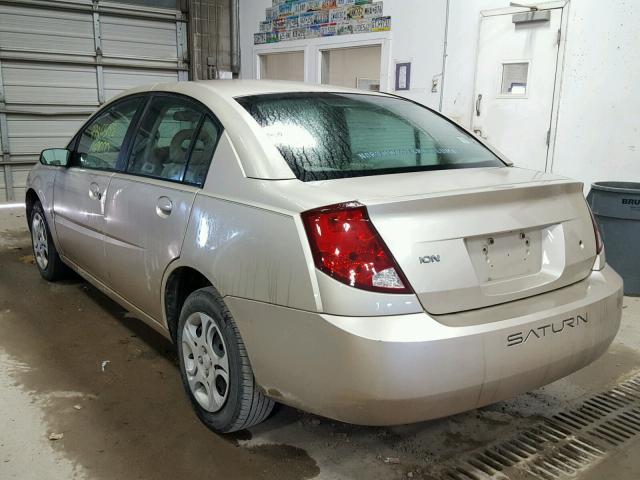 1G8AJ52FX4Z196668 - 2004 SATURN ION LEVEL GOLD photo 3