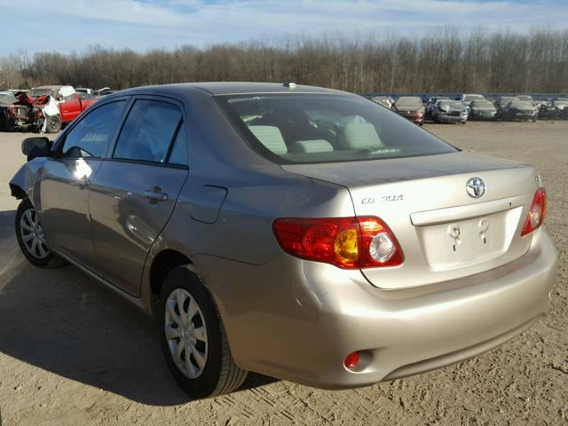 1NXBU40E59Z057974 - 2009 TOYOTA COROLLA BA GOLD photo 3