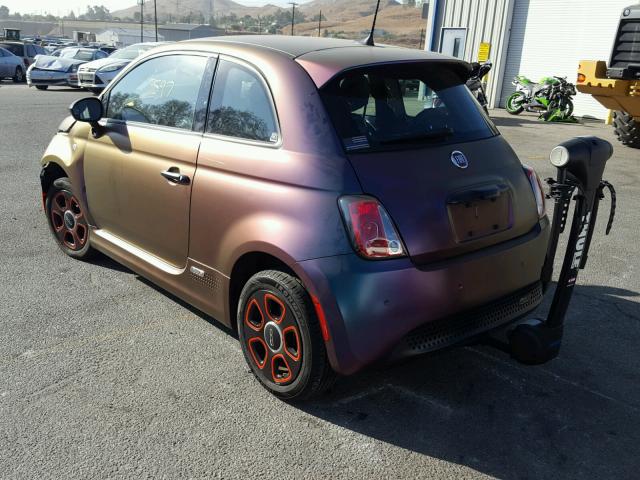 3C3CFFGE7GT211083 - 2016 FIAT 500 ELECTR TWO TONE photo 3