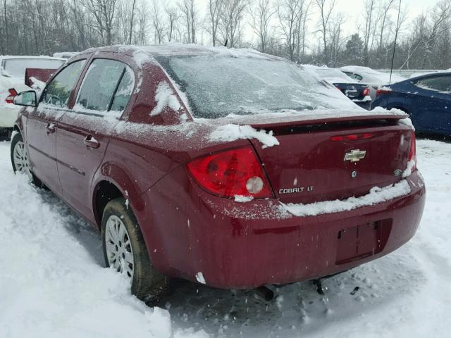 1G1AT58H997128429 - 2009 CHEVROLET COBALT LT RED photo 3