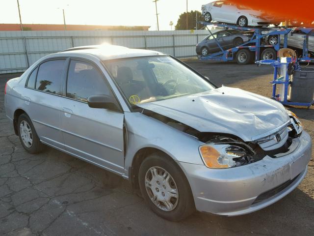 JHMES16572S001550 - 2002 HONDA CIVIC LX SILVER photo 1