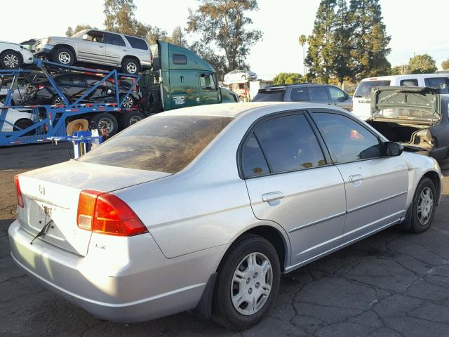 JHMES16572S001550 - 2002 HONDA CIVIC LX SILVER photo 4