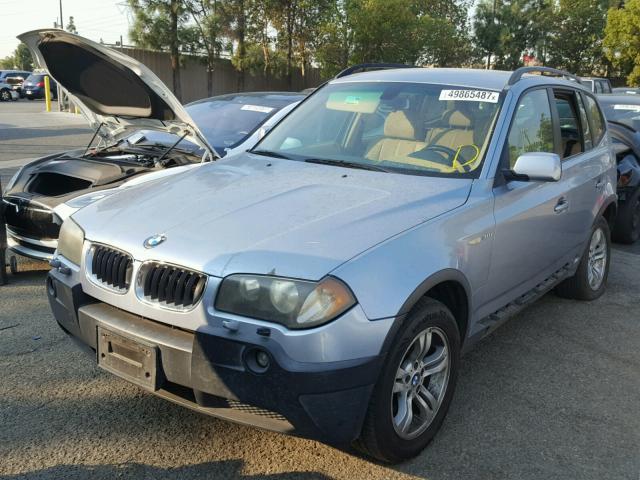 WBXPA93414WC34056 - 2004 BMW X3 3.0I BLUE photo 2