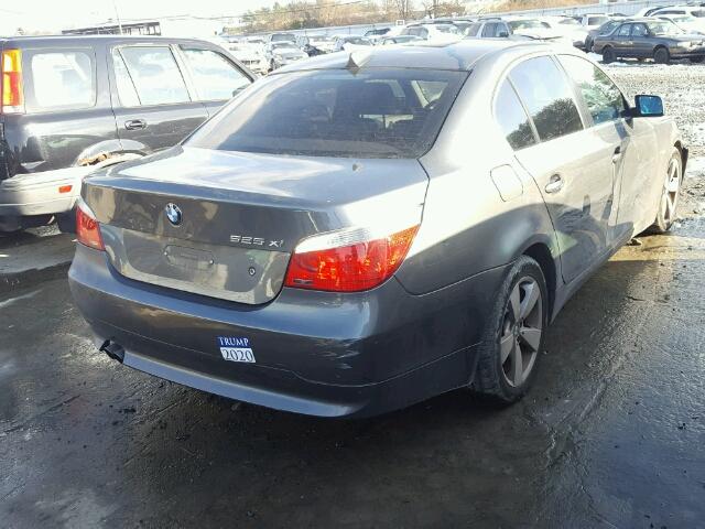 WBANF33587CS39122 - 2007 BMW 525 XI GRAY photo 4