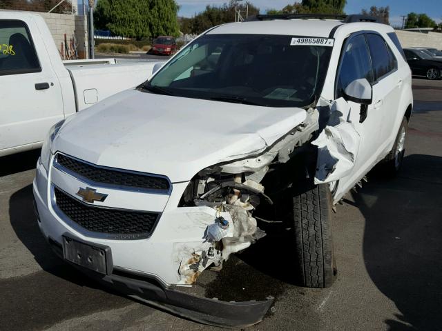 1GNALDEK3DZ125094 - 2013 CHEVROLET EQUINOX LT WHITE photo 2