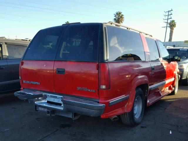 1GDEC16R3VJ732872 - 1997 GMC SUBURBAN C RED photo 4