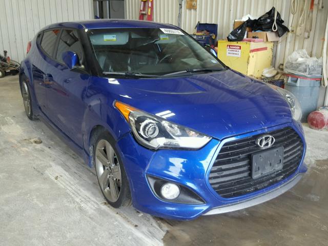 KMHTC6AE6EU186379 - 2014 HYUNDAI VELOSTER T BLUE photo 1